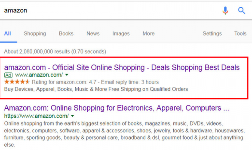 Fake Google ad sent users searching for “Amazon” to scam site