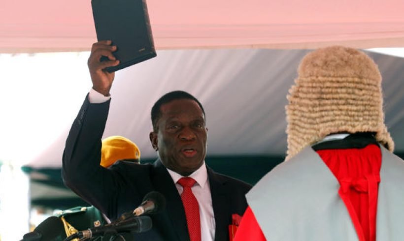 Zimbabwe’s 1st post-Mugabe leader sworn in