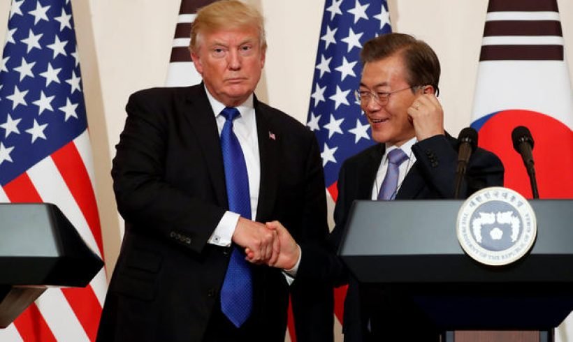 “It will all work out,” Trump says 60 miles from N. Korea