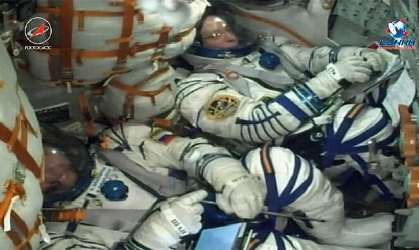 Soyuz takes off for space station